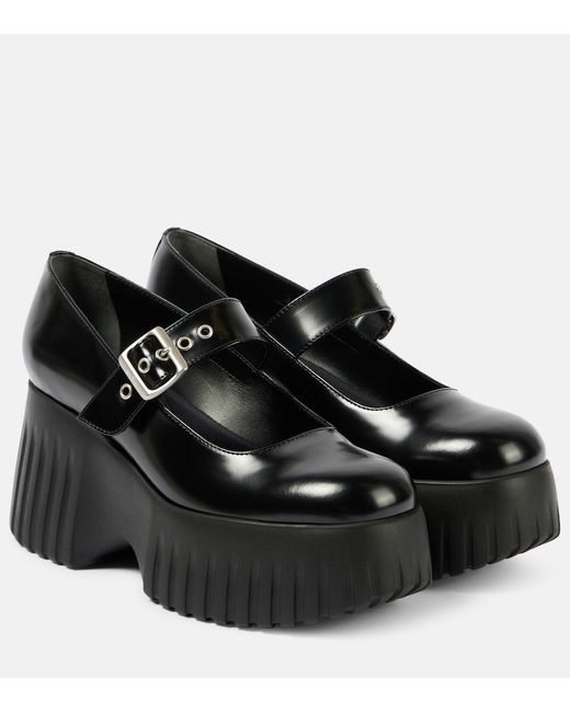 Hogan Black Janeiro Patent Leather Pumps
