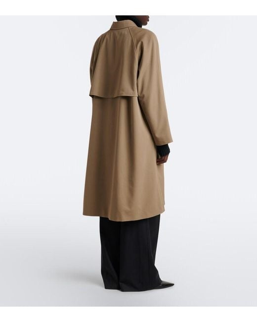 The Row Natural Emma Double-Breasted Wool Coat