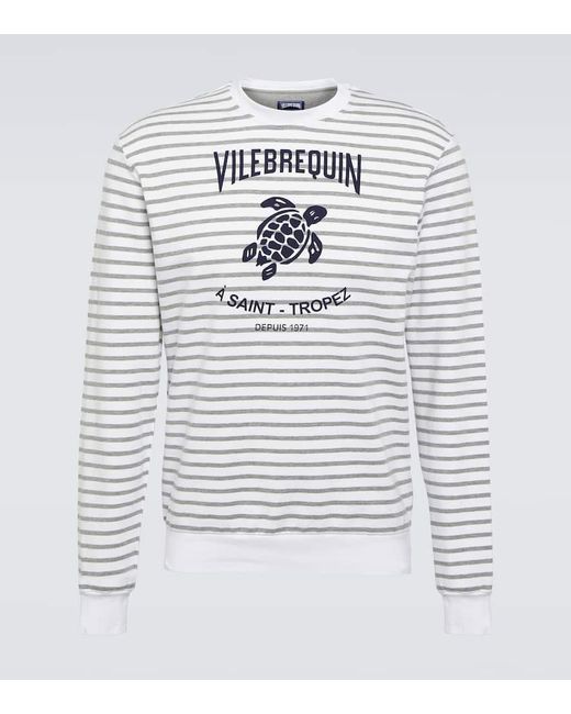 Vilebrequin Sweatshirt Jorasses aus einem Baumwollgemisch in White für Herren