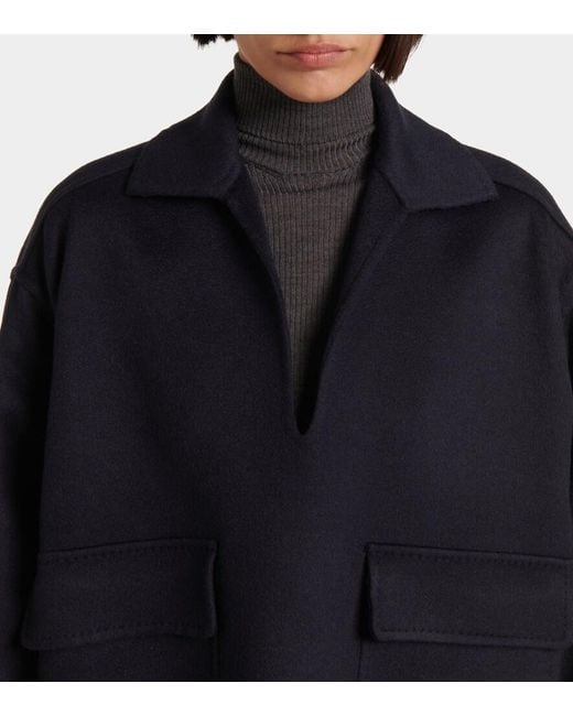 Max Mara Blue Pinna Wool Minidress
