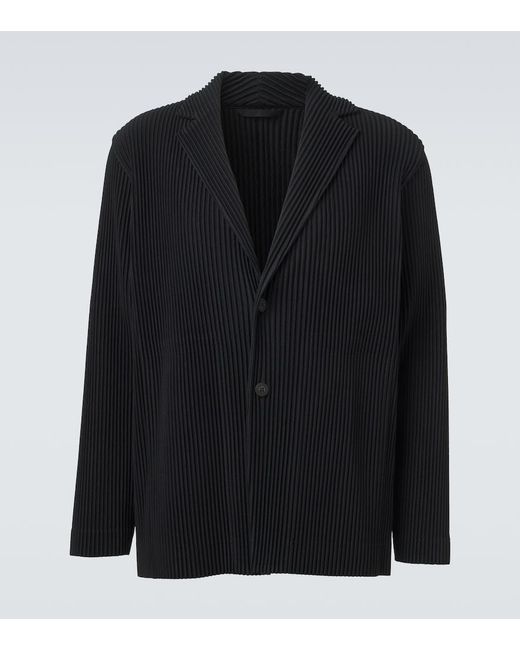Homme Plissé Issey Miyake Black Basics Pleated Blazer for men
