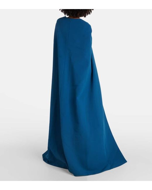 Vestido de fiesta Cinza de crepe Safiyaa de color Blue