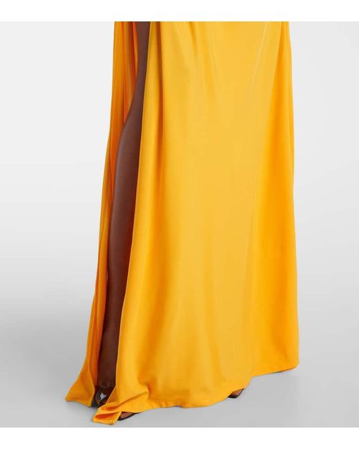 Christopher Esber Metallic Robe Helix Crystal Aus Jersey