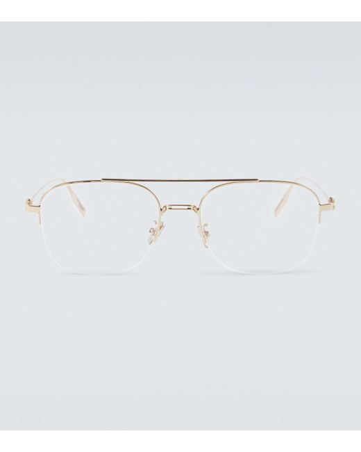 Dior White Neodior O S5 Aviator Glasses for men