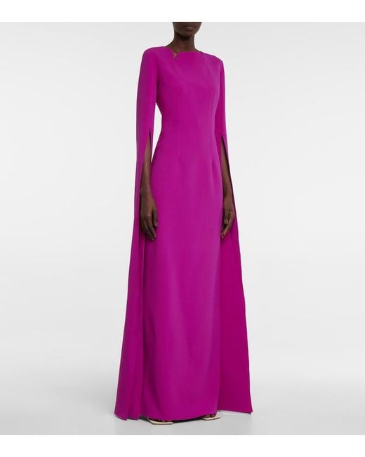 Safiyaa Purple Crepe Gown
