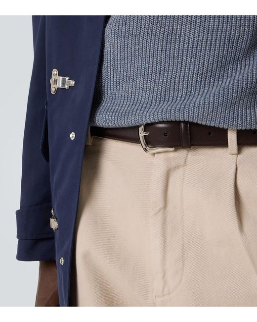 Brunello Cucinelli Brown Leather Belt for men
