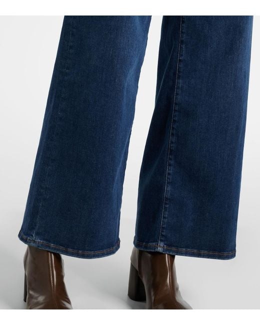 FRAME Blue Le Slim Palazzo High-Rise Wide-Leg Jeans