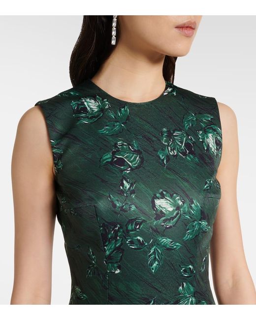 Emilia Wickstead Green Mara Floral Taffetta Gown