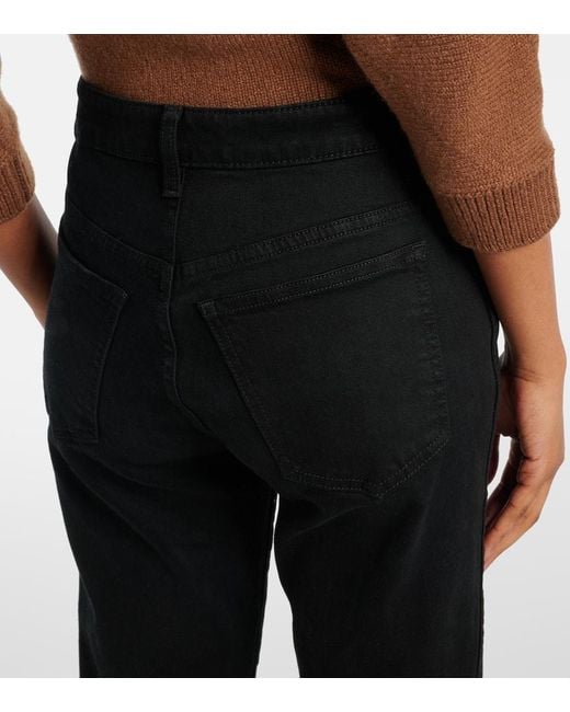 Khaite Black Straight Jeans Viv