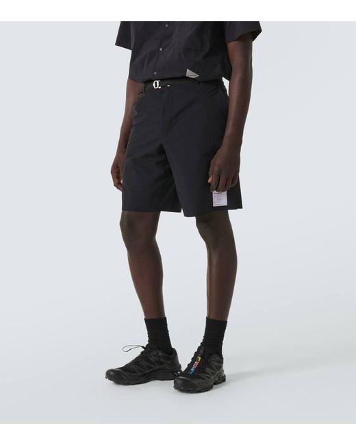 Satisfy Black Technical Bermuda Shorts for men