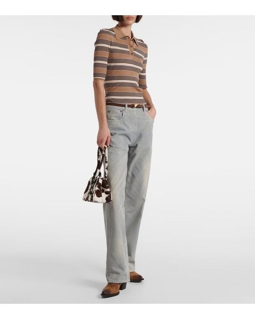 Pullover Stile Polo di Prada in Brown