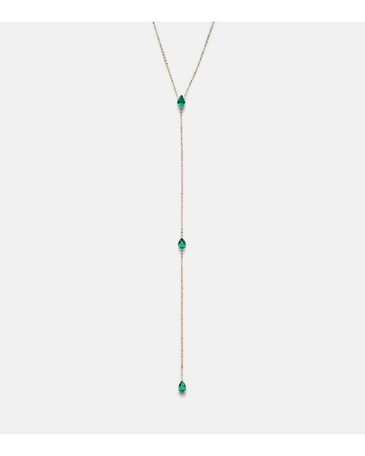 Anita Ko White 18Kt Necklace With Emeralds