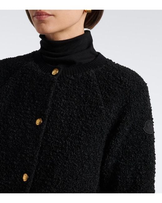 Moncler Black Boucle Cardigan