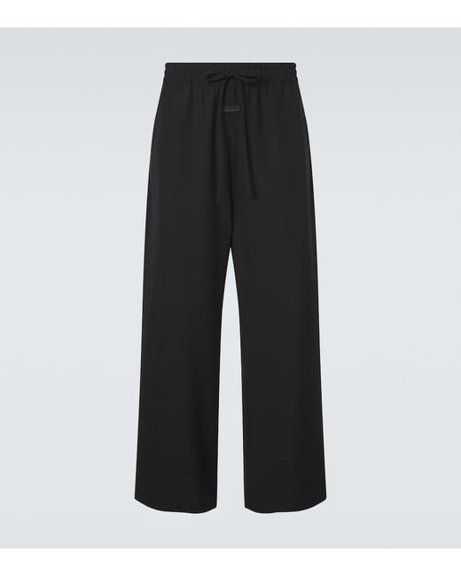 Fear Of God Black Virgin Wool Wide-Leg Pants for men