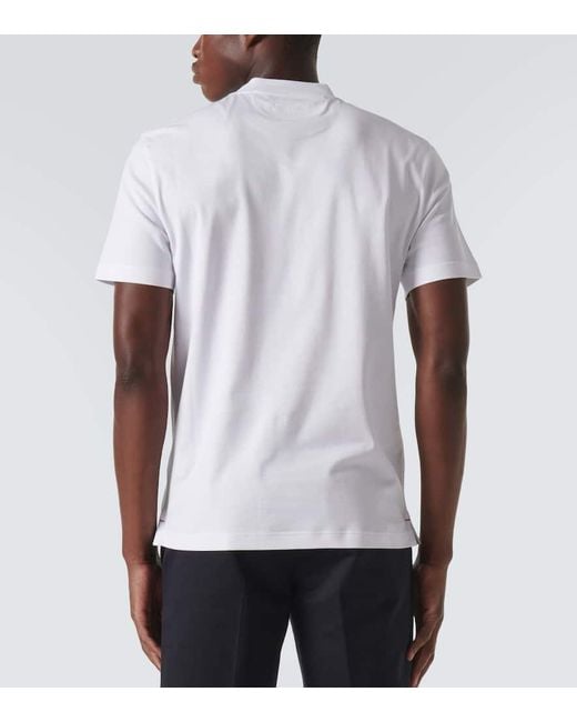 Loro Piana White Cotton Jersey T-Shirt for men