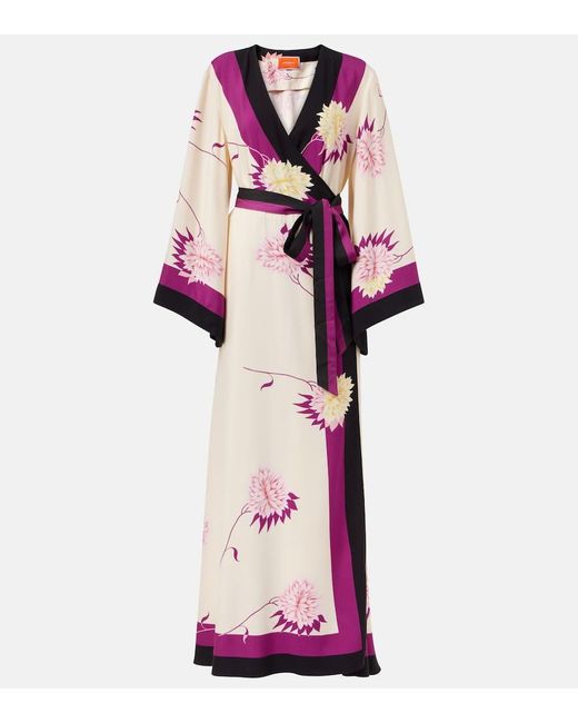 LaDoubleJ Pink Floral Wrap Dress