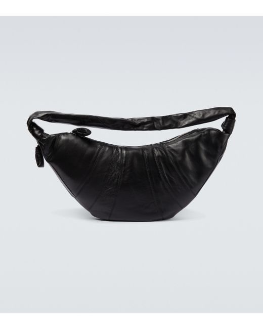 Lemaire Croissant Large Leather Shoulder Bag in Black for Men | Lyst UK