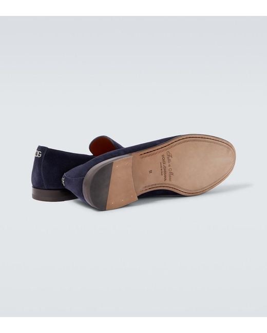 Dolce & Gabbana Blue Suede Moccasin for men