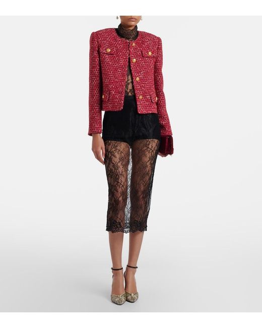 Valentino Red Tweed Jacket