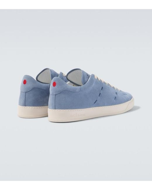 Kiton Blue Suede Sneakers for men