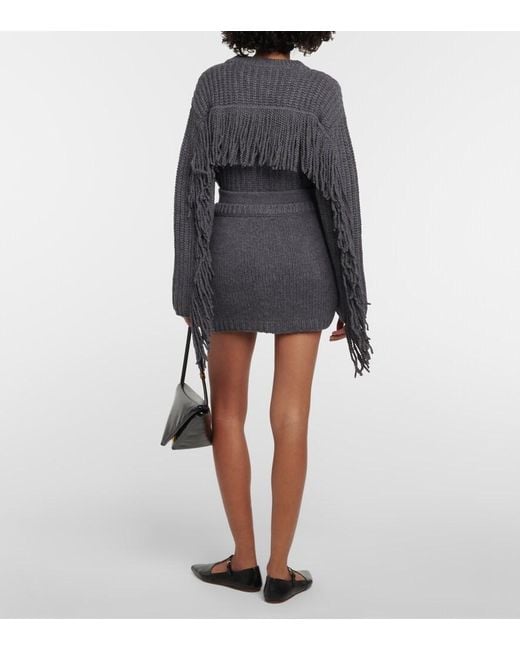 Lisa Yang Gray Lovi Cashmere Miniskirt