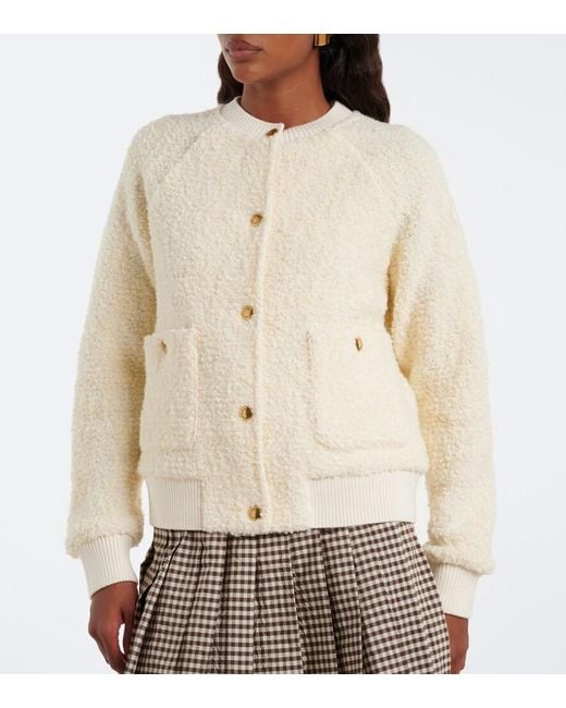 Moncler Natural Boucle Cardigan