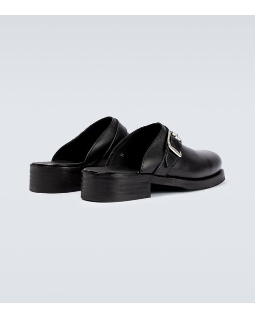 Our Legacy Black Camion Leather Mules for men