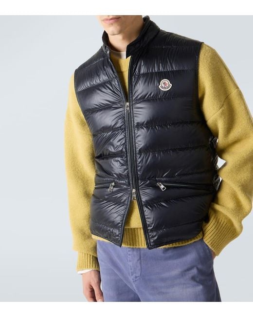 Moncler Blue Gui Down Vest for men
