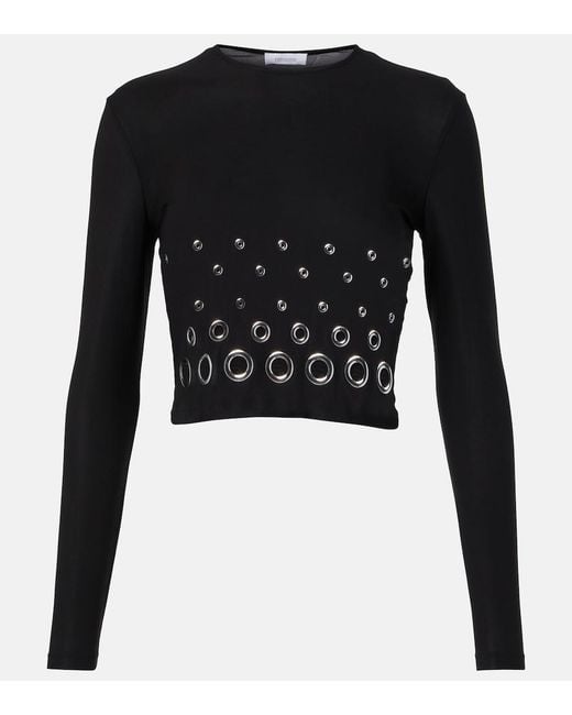 Rabanne Black Embellished Top