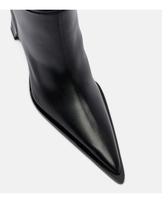 Coperni Black Bridge Leather Cowboy Boots