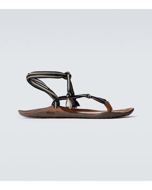 Lemaire Metallic Vibram Woven Sandals for men