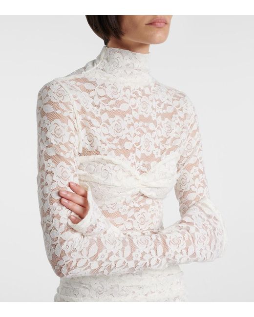 Bananhot White Francisca Lace Minidress