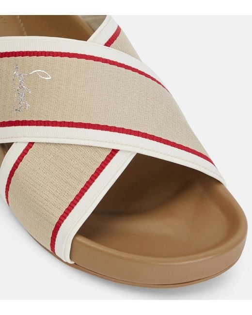 Christian Louboutin Pink Hot Cross Bizz Ribbon Sandals
