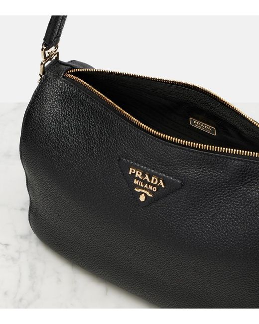 Prada Black Medium Leather Shoulder Bag