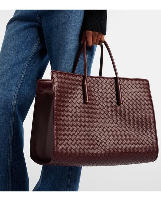 Bottega Veneta Red Tote Bag Barbara Medium Aus Leder