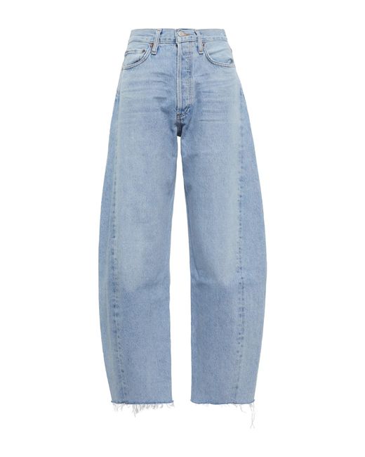 Agolde Blue Luna High-rise Barrel-leg Jeans
