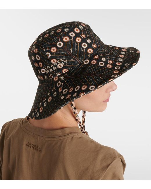 Isabel Marant Black Delya Denim Bucket Hat