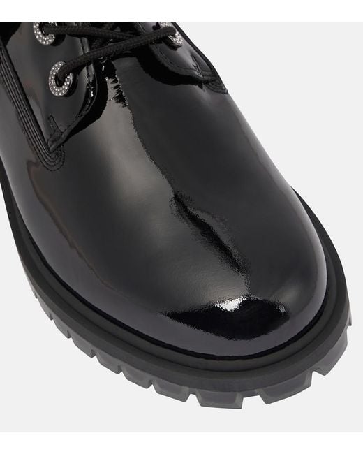 Jimmy Choo Black X Timberland Convertible Patent Leather Boots