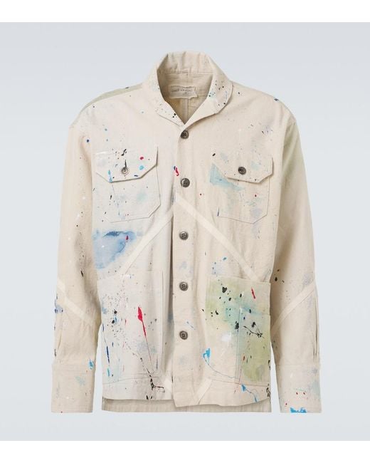 Greg Lauren Natural Painter Printed Cotton Jacket for men