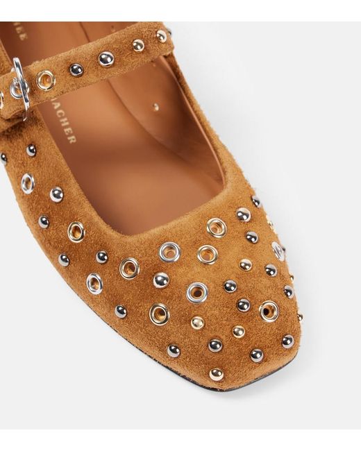Dorothee Schumacher Brown Wild Softness Suede Mary Jane Flats