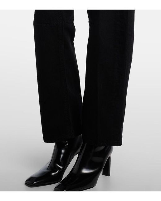 Citizens of Humanity Black Miro High-Rise Barrel-Leg Jeans