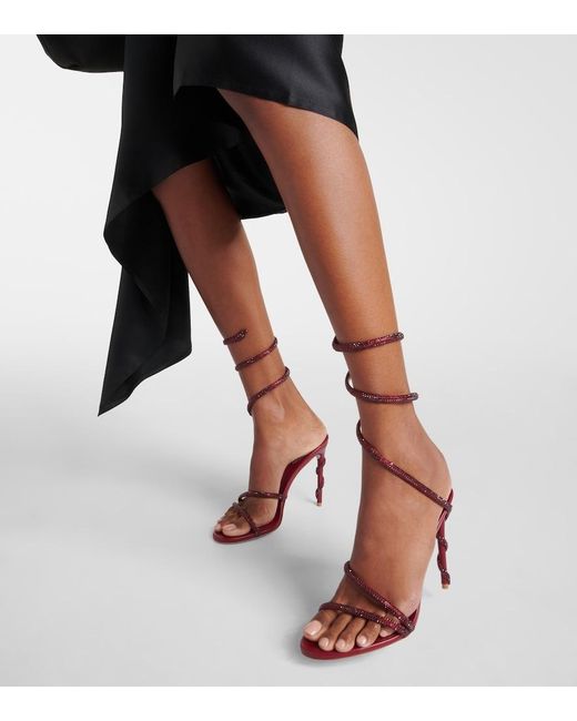 Rene Caovilla Pink Margot Embellished Sandals