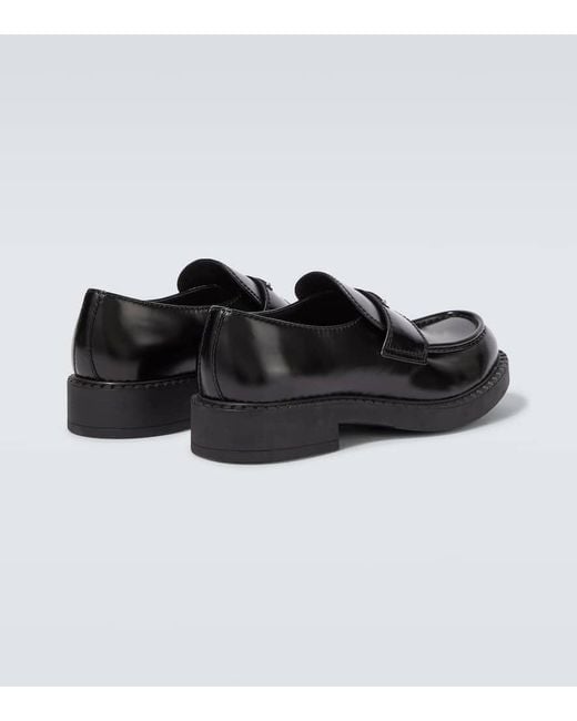 Mocassins Chocolate En Cuir Prada pour homme en coloris Black