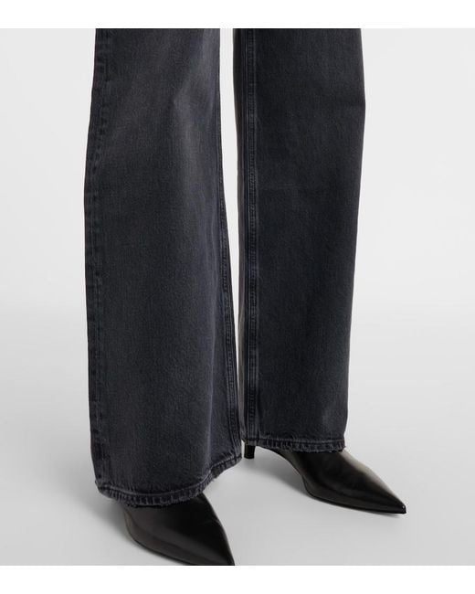 Agolde Blue Dame High-Rise Wide-Leg Jeans