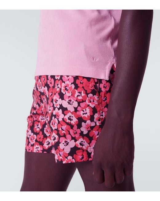 Tom Ford Pink Cotton-Blend Terry Polo Shirt for men