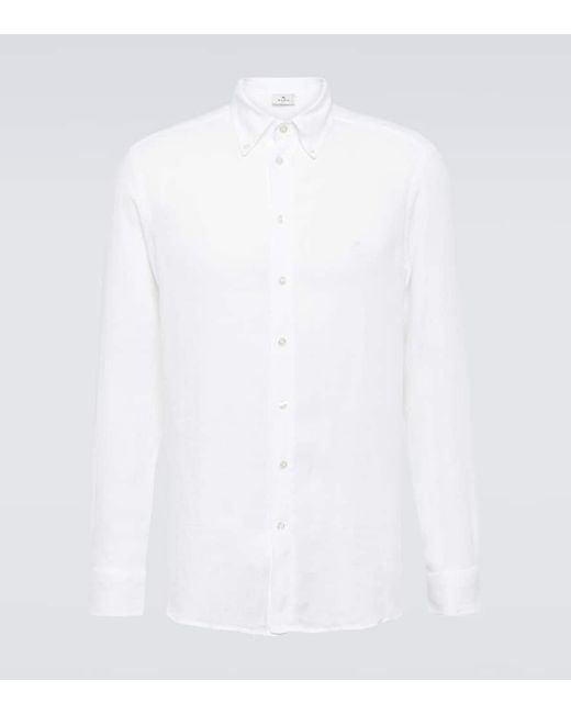 Etro Hemd aus Leinen in White für Herren