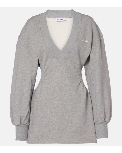 The Attico Gray Minikleid Aus Baumwolle