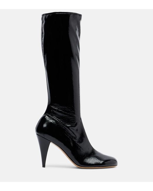 Le Monde Beryl Black X Kim Sion Madison 95 Patent Leather Knee-High Boots
