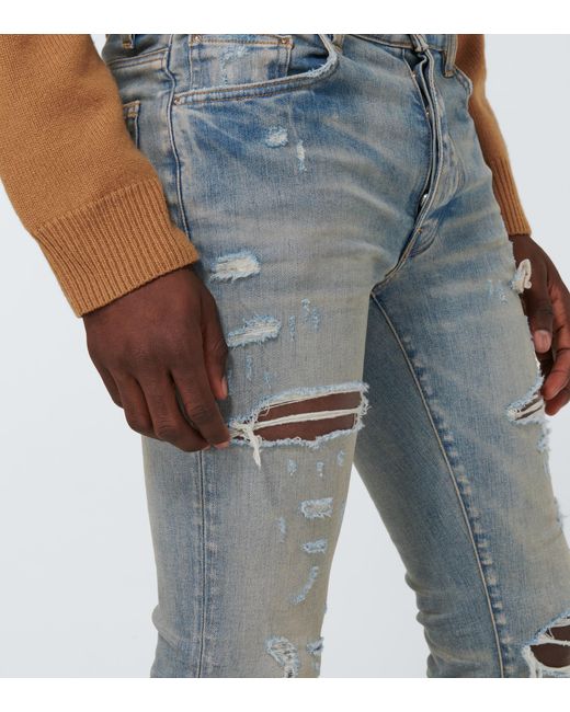 Amiri Denim Thrasher Plus Jeans in Clay Indigo (Blue) for Men | Lyst
