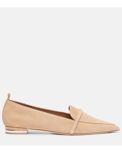 Malone Souliers Natural Dora 10 Suede Loafers